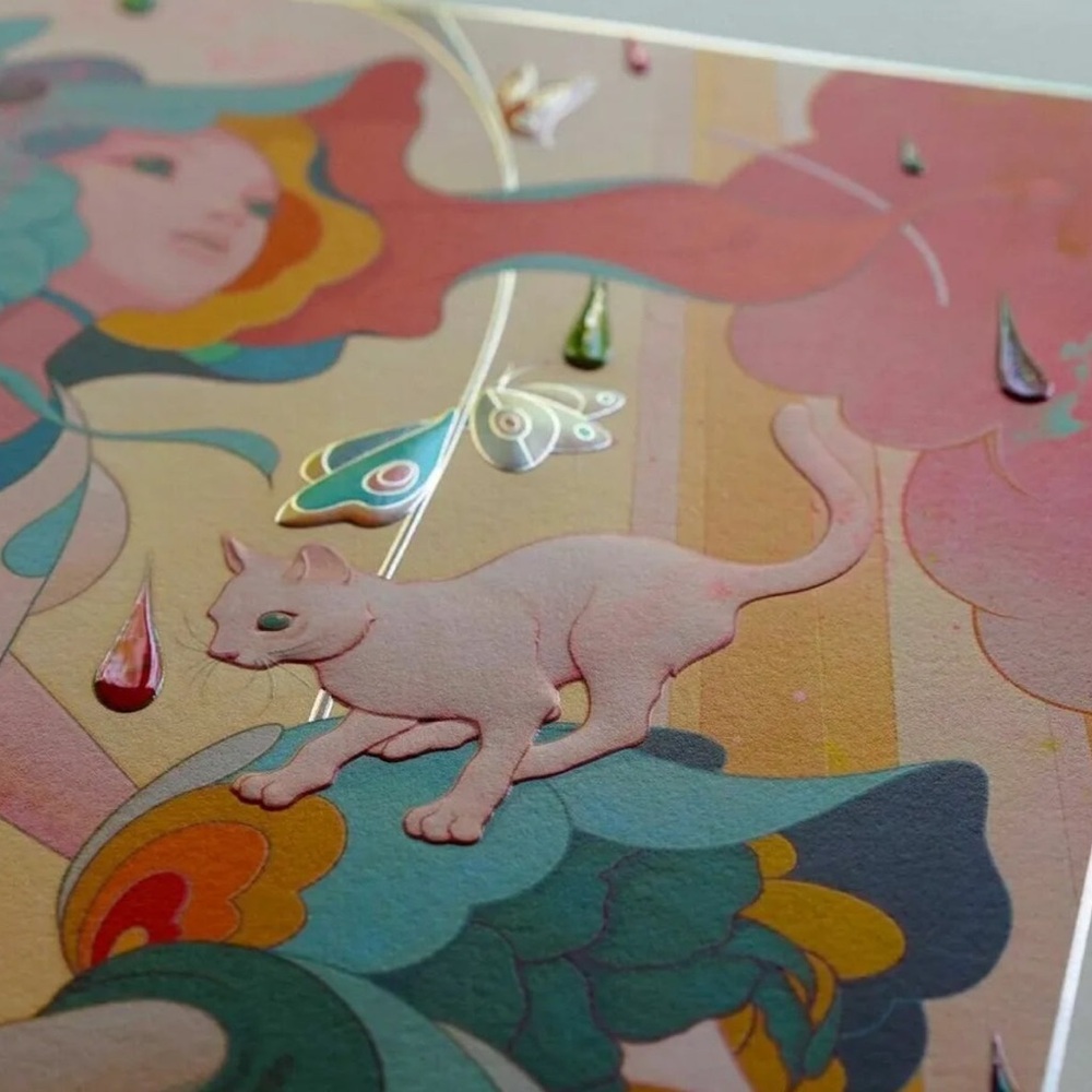 James Jeans Art Print - Intricate Design with Black and White Accents - Picture 6 of 7